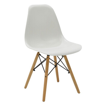 Τραπεζαρία Manka-Julita pakoworld σετ 5τεμ σε λευκή απόχρωση 110x80x77εκ