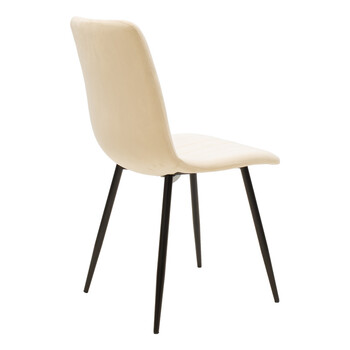 Τραπεζαρία Natali-Noor pakoworld σετ 5τεμ  MDF λευκό-μπεζ-μαύρο 120x80x76εκ