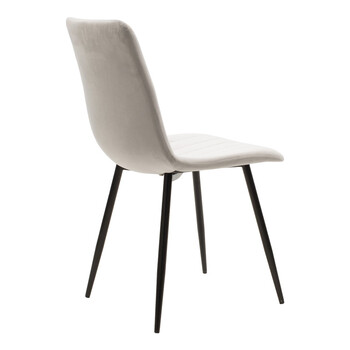 Τραπεζαρία Natali-Noor pakoworld σετ 5τεμ  MDF λευκό-γκρι-πόδια φυσικό 120x80x76εκ