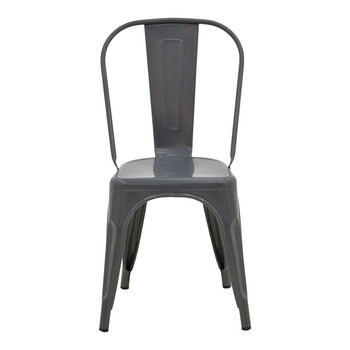 Καρέκλα Utopia pakoworld μέταλλο σε ανθρακί απόχρωση 44x44x85εκ