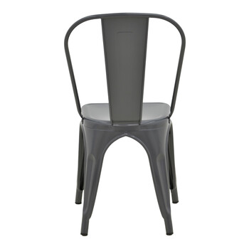 Καρέκλα Utopia pakoworld μέταλλο σε ανθρακί απόχρωση 44x44x85εκ