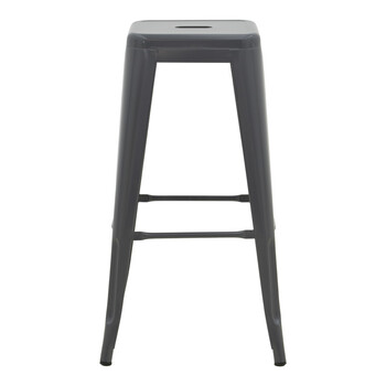 Σκαμπό μπαρ Utopia pakoworld μέταλλο σε ανθρακί απόχρωση 42x42x76εκ