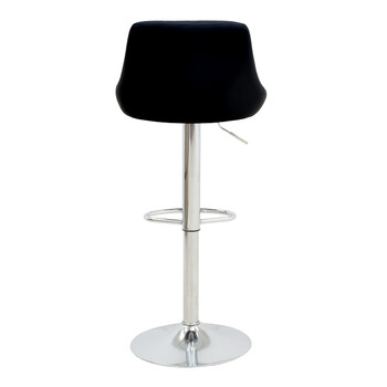 Σκαμπό μπαρ Boronez pakoworld πτυσσόμενο μαύρο pu-βάση χρωμίου 47x49x112εκ 2 τμχ