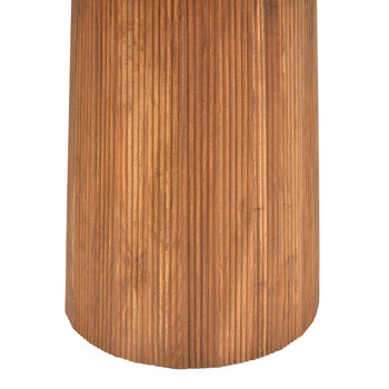 Τραπέζι Tully pakoworld μασίφ ξύλο ακακίας σε φυσική απόχρωση Φ120x75εκ