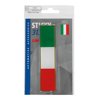 L1500.7 ΑΥΤΟΚΟΛΛΗΤΟ ΣΗΜΑ 3D ΣΗΜΑΙΑ ΙΤΑΛΙΑΣ 110x27mm LAMPA -  1 Τεμ.