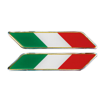 L1500.8 ΑΥΤΟΚΟΛΛΗΤΟ ΣΗΜΑ 3D ΣΗΜΑΙΑ ΙΤΑΛΙΑΣ ΔΙΑΓΩΝΙΑ 88x16mm LAMPA - 2 Τεμ.