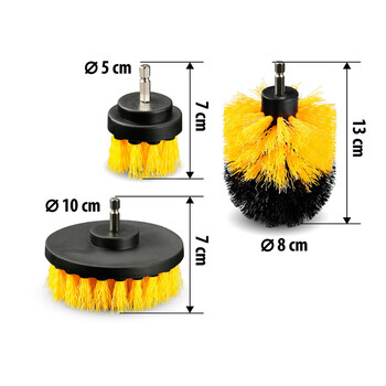 L3731.2 ΒΟΥΡΤΣΕΣ ΠΛΥΣΙΜΑΤΟΣ VORTEX 10/8/5cm ΓΙΑ ΔΡΑΠΑΝΟ ΣΕΤ LAMPA - 3 ΤΕΜ.