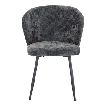 Καρέκλα Karg pakoworld γκρι ύφασμα-πόδι μαύρο μέταλλο 57x62x80εκ 2 τμχ