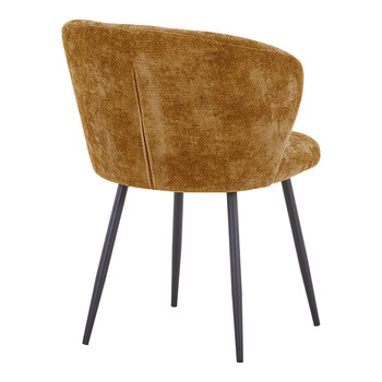 Καρέκλα Karg pakoworld camel ύφασμα-πόδι μαύρο μέταλλο 57x62x80εκ 2 τμχ