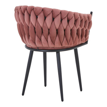 Πολυθρόνα Vivian pakoworld σάπιο μήλο βελούδο-πόδι μαύρο μέταλλο 61x55x80εκ 2 τμχ