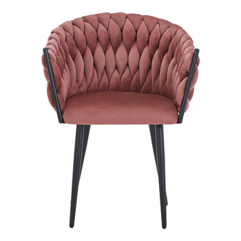 Πολυθρόνα Vivian pakoworld σάπιο μήλο βελούδο-πόδι μαύρο μέταλλο 61x55x80εκ 2 τμχ