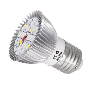 GloboStar® 85960 Grow Light Spot Full Spectrum LED Σποτ Ανάπτυξης Φυτών Θερμοκηπίου με Ντουί E27 SMD 2835 28W 120° AC230V IP20 Εσωτερικού Χώρου για Κάλυψη Επιφάνειας 0.6m x 0.6m Πλήρους Φάσματος Φωτισμού