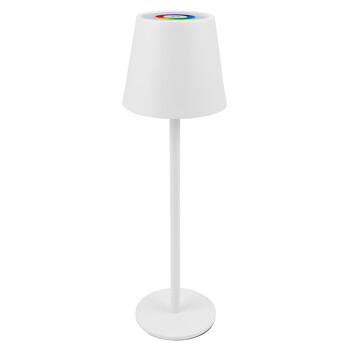 POWERTECH LED επιτραπέζιο φωτιστικό HLL-0196, RGB, ρυθμιζόμενο, επαναφορτιζόμενο, λευκό