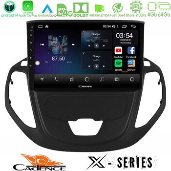 Cadence x Series Ford Transit Courier 2015-2023 8core Android 14 4+64gb Navigation Multimedia Tablet 9" u-x-Fd3002