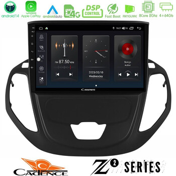 Cadence z2 Series 8core Android14 4+64gb Ford Transit Courier 2015-2023 Navigation Multimedia Tablet 9" με Carplay & Android Auto u-z2-Fd3002