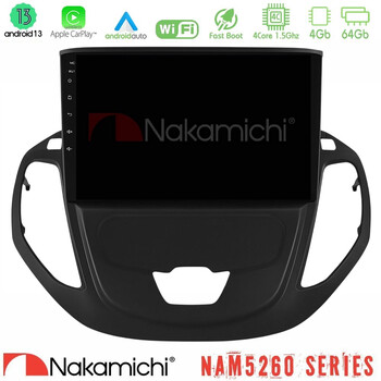 Nakamichi Nam5260 Series 4core Android13 4+64gb Ford Transit Courier 2015-2023 Navigation Multimedia Tablet 9" με Carplay & Android Auto u-n44-Fd3002