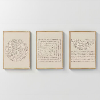 Πίνακας Fouldy  pakoworld τρίπτυχος με ψηφιακή εκτύπωση και πλαίσιο 33x1.5x48εκ