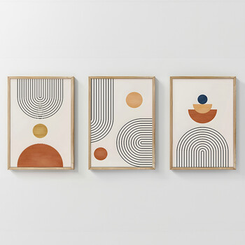 Πίνακας Lenda  pakoworld τρίπτυχος με ψηφιακή εκτύπωση και πλαίσιο 33x1.5x48εκ