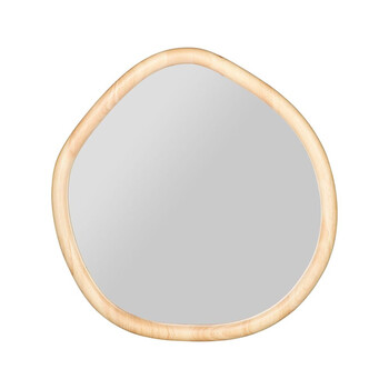 Ostaria Καθρέφτης Ξύλινος Οργανικός Φυσικός με Ξύλο και Γυαλί σε Κουτί Κραφτ -37066