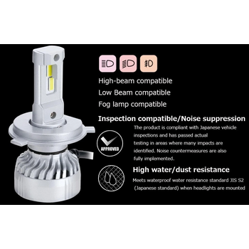 PIAA LEH220 Headlight LED conversion bulb 6000K /45W per bulb
Lo:5600lm Hi:8000lm from 2 bulbs For H4 Halogen sockets