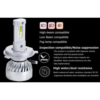 PIAA LEH220 Headlight LED conversion bulb 6000K /45W per bulb
Lo:5600lm Hi:8000lm from 2 bulbs For H4 Halogen sockets