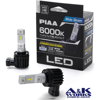 PIAA LEH262 Headlight LED conversion bulb 6000K /34W per bulb 4500lm from17 bulbs
For H11/H8/H9/H16 Halogen sockets
