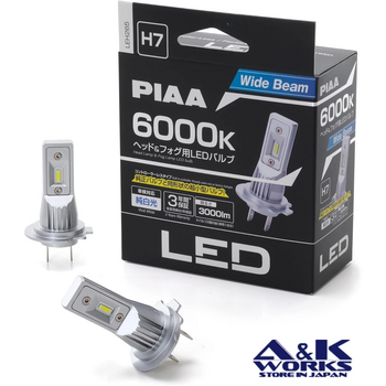 PIAA LEH265 Headlight LED conversion bulb 6000K /12W per bulb 3000lm from 2 bulbs
For H7 Halogen sockets