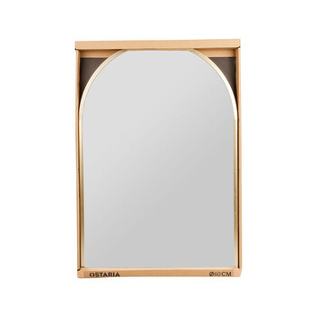 Ostaria Καθρέφτης Μεταλλικός 'Αψίδα' Χρυσός -37068
