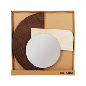 Ostaria Καθρέφτης mdf Ξύλο Σύγχρονος Φυσικός -37059