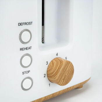 JOCCA 2-SLICE TOASTER NATURE LINE WHITE BAMBOO