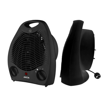 JOCCA ELECTRIC THERMO FAN HEATER 2000W BLACK