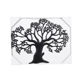 Ostaria Διακοσμητικό τοίχου μεταλλικό 'Δέντρο της ζωής' Μαύρο -34576