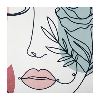 Ostaria Μαξιλαροθήκη Τετράγωνη 'Πρόσωπο' Λευκή -35184