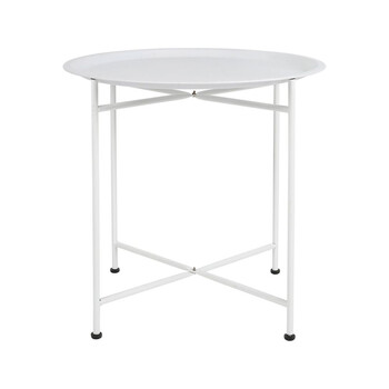 Ostaria Τραπεζάκι Μεταλλικό Λευκό -35479