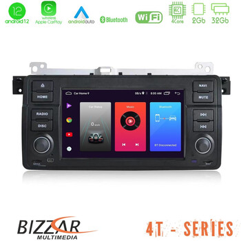 Bizzar oem bmw 3 Series e46 4core Android12 2+32gb Navigation Multimedia Deckless 7 με Carplay/androidauto u-4t-Bm66