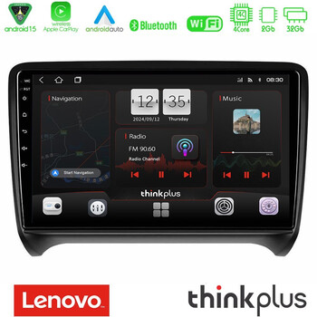 Lenovo Thinkplus Series 4core Android15 2+32gb  Audi tt b7 Navigation Multimedia Tablet 9" με Carplay & Android Auto u-sqz-Au0828