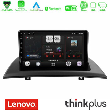 Lenovo Thinkplus Series 4core Android15 2+32gb  bmw e83 Navigation Multimedia Tablet 9" με Carplay & Android Auto u-sqz-Bm0780