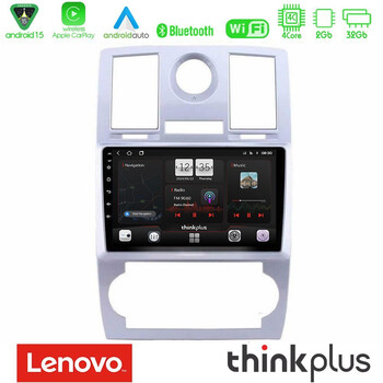 Lenovo Thinkplus Series 4core Android15 2+32gb  Chrysler 300c Navigation Multimedia Tablet 9" με Carplay & Android Auto u-sqz-Ch0743