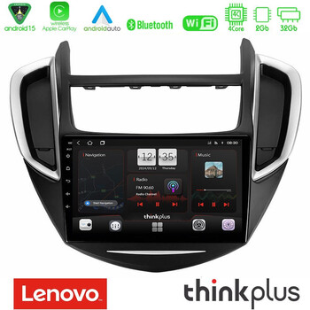 Lenovo Thinkplus Series 4core Android15 2+32gb  Chevrolet Trax 2013-2020 Navigation Multimedia Tablet 9" με Carplay & Android Auto u-sqz-Cv0053