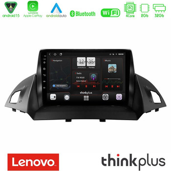 Lenovo Thinkplus Series 4core Android15 2+32gb  Ford c-Max/kuga Navigation Multimedia Tablet 9" με Carplay & Android Auto u-sqz-Fd0047