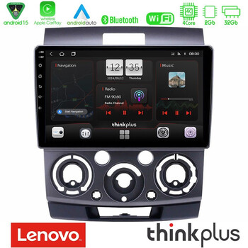 Lenovo Thinkplus Series 4core Android15 2+32gb  Ford Ranger/mazda Bt50 Navigation Multimedia Tablet 9" με Carplay & Android Auto u-sqz-Fd0687