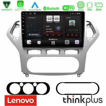 Lenovo Thinkplus Series 4core Android15 2+32gb  Ford Mondeo 2007-2010 Auto a/c Navigation Multimedia Tablet 9" με Carplay & Android Auto u-sqz-Fd0919a