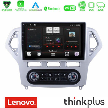 Lenovo Thinkplus Series 4core Android15 2+32gb  Ford Mondeo 2007-2011 (Auto A/c) Navigation Multimedia Tablet 9" με Carplay & Android Auto u-sqz-Fd0919ac