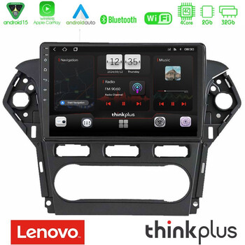 Lenovo Thinkplus Series 4core Android15 2+32gb  Ford Mondeo 2011-2014 Navigation Multimedia Tablet 9" με Carplay & Android Auto u-sqz-Fd0920