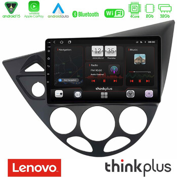 Lenovo Thinkplus Series 4core Android15 2+32gb  Ford Focus 1999-2004 Navigation Multimedia Tablet 9" με Carplay & Android Auto u-sqz-Fd1331