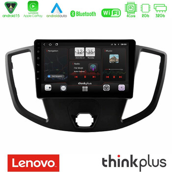 Lenovo Thinkplus Series 4core Android15 2+32gb  Ford Transit 2014-> Navigation Multimedia Tablet 9" με Carplay & Android Auto u-sqz-Fd1554