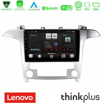 Lenovo Thinkplus Series 4core Android15 2+32gb  Ford s-max 2006-2012 Navigation Multimedia Tablet 9" με Carplay & Android Auto u-sqz-Fd409s
