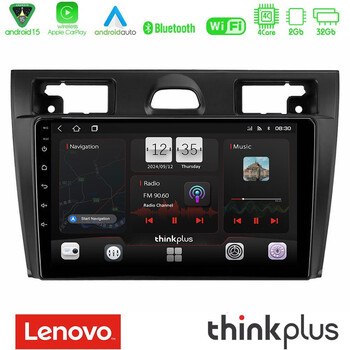 Lenovo Thinkplus Series 4core Android15 2+32gb  Ford Fiesta/fusion Navigation Multimedia Tablet 9" με Carplay & Android Auto u-sqz-Fd990