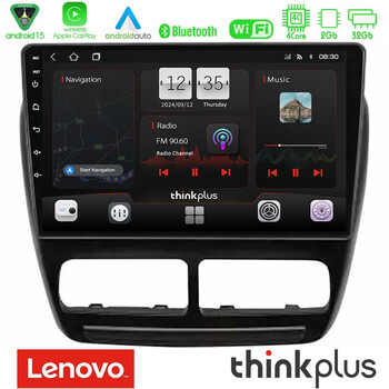 Lenovo Thinkplus Series 4core Android15 2+32gb  Fiat Doblo / Opel Combo 2010-2014 Navigation Multimedia Tablet 9" με Carplay & Android Auto u-sqz-Ft1032