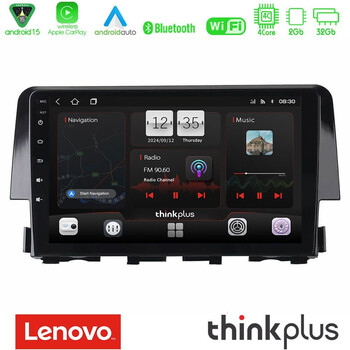 Lenovo Thinkplus Series 4core Android15 2+32gb  Honda Civic 2016-2020 Navigation Multimedia Tablet 9" με Carplay & Android Auto u-sqz-Hd0058